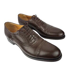 Gucci Brown Oxford Brogue Leather Shoes Goodyear Soles Size 6